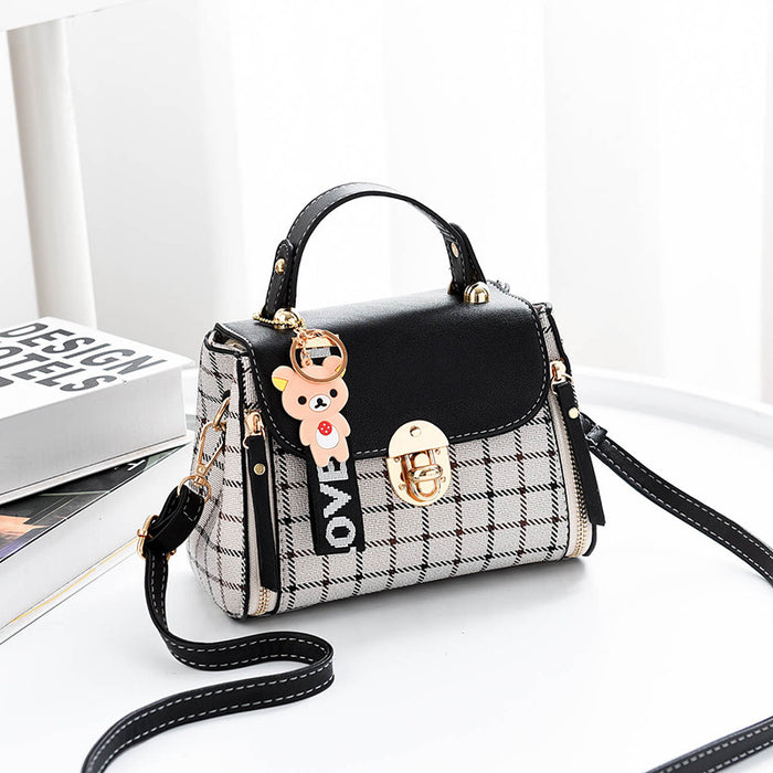 Wholesale Shoulder Bags PU Plaid Tote Bags JDC-SD-Luqiao003