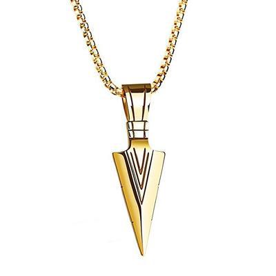 Wholesale Arrow Necklace Stainless Steel Pendant Short Keel Chain JDC-NE-PanX003