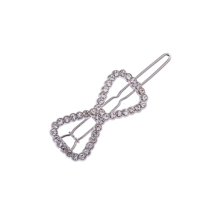 Wholesale Hair Clips Alloy Plating Hollow Bow Knot Pearl JDC-HC-Jingjie031