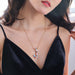 Jewelry WholesaleWholesale simple and exquisite diamond inlaid necklace with 26 English letters JDC-NE-DB007 Necklaces 逗贝 %variant_option1% %variant_option2% %variant_option3%  Factory Price JoyasDeChina Joyas De China