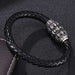 Jewelry WholesaleWholesale Leather Stainless Steel Skull Magnetic Buckle Bracelet JDC-BT-RShen013 Bracelet 日盛 %variant_option1% %variant_option2% %variant_option3%  Factory Price JoyasDeChina Joyas De China