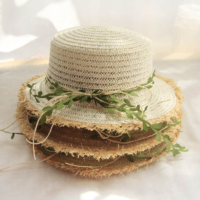 Wholesale Rattan Bow Straw Sun Hat MOQ≥2 JDC-FH-BeX001