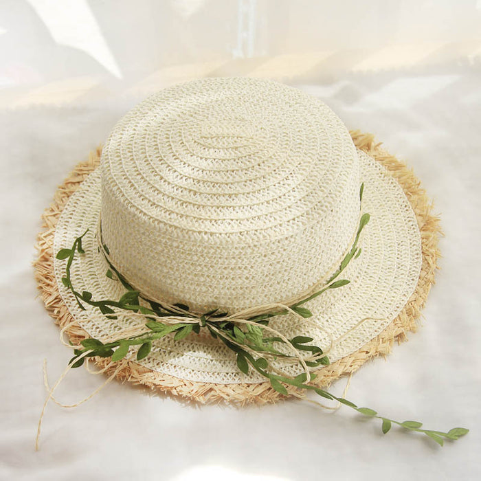 Wholesale Rattan Bow Straw Sun Hat MOQ≥2 JDC-FH-BeX001