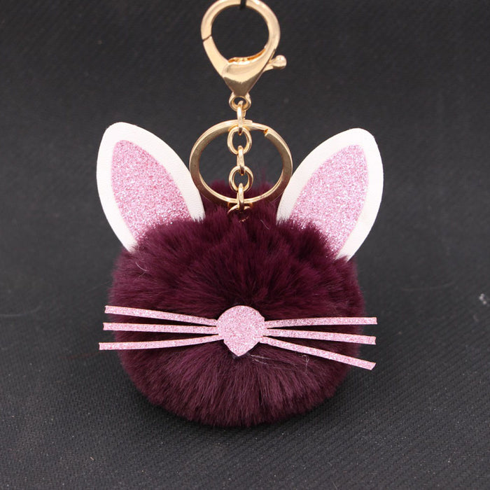 Jewelry WholesaleWholesale Kitten Whiskers Alloy Imitation Hair Hair Ball Keychain JDC-KC-Zuge023 Keychains 祖格 %variant_option1% %variant_option2% %variant_option3%  Factory Price JoyasDeChina Joyas De China