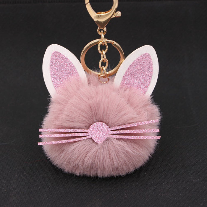 Jewelry WholesaleWholesale Kitten Whiskers Alloy Imitation Hair Hair Ball Keychain JDC-KC-Zuge023 Keychains 祖格 %variant_option1% %variant_option2% %variant_option3%  Factory Price JoyasDeChina Joyas De China