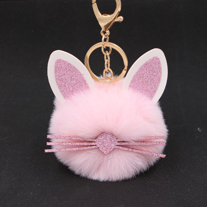 Jewelry WholesaleWholesale Kitten Whiskers Alloy Imitation Hair Hair Ball Keychain JDC-KC-Zuge023 Keychains 祖格 %variant_option1% %variant_option2% %variant_option3%  Factory Price JoyasDeChina Joyas De China