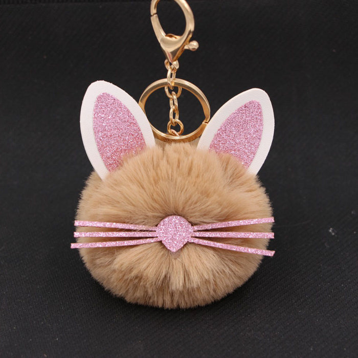 Jewelry WholesaleWholesale Kitten Whiskers Alloy Imitation Hair Hair Ball Keychain JDC-KC-Zuge023 Keychains 祖格 %variant_option1% %variant_option2% %variant_option3%  Factory Price JoyasDeChina Joyas De China