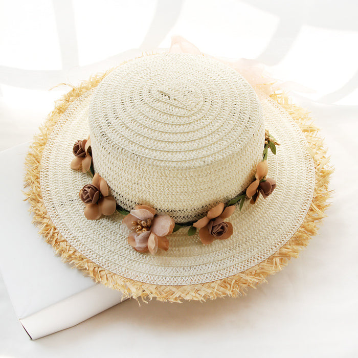 Wholesale Garland Straw Sun Hat MOQ≥2 JDC-FH-BeX003