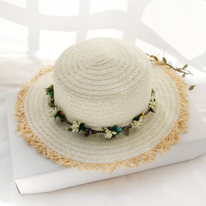 Wholesale Garland Straw Sun Hat MOQ≥2 JDC-FH-BeX003