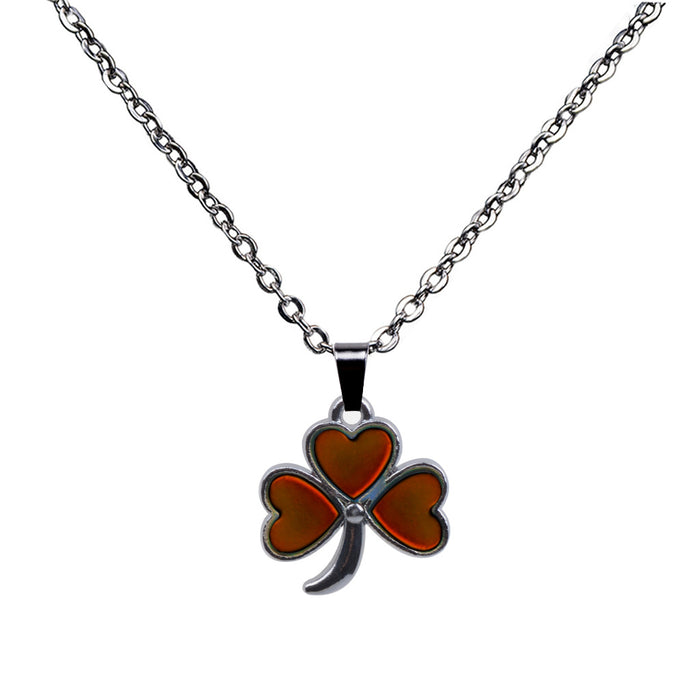 Wholesale Three Petal Pendant Stainless Steel Necklace JDC-NE-LanAng002