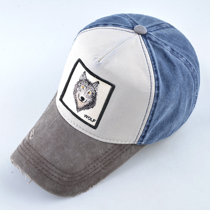 Jewelry WholesaleWholesale washed cotton vintage pure cotton embroidered animal baseball cap JDC-FH-DSM003 Fashionhat 戴上美 %variant_option1% %variant_option2% %variant_option3%  Factory Price JoyasDeChina Joyas De China