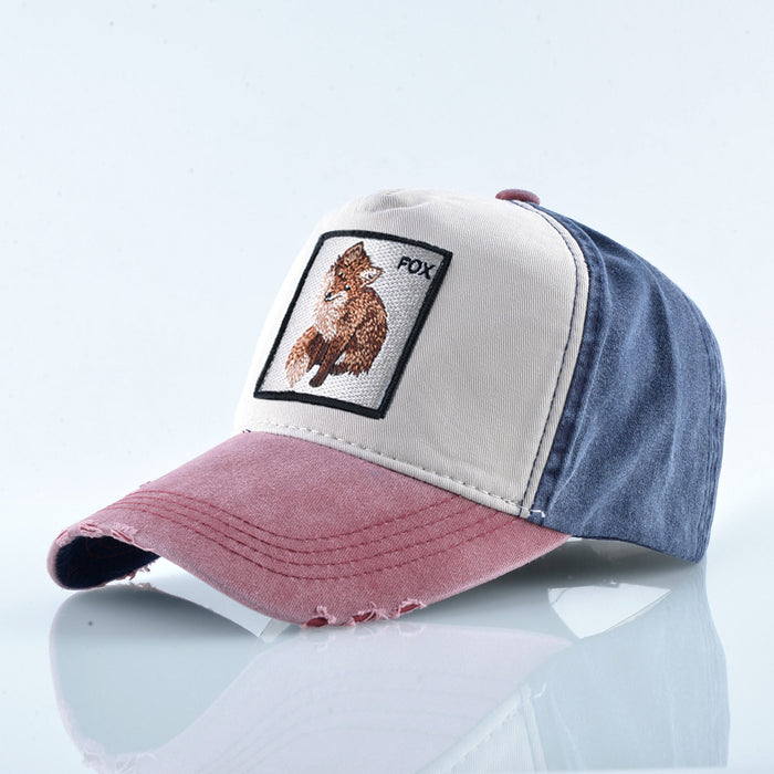 Jewelry WholesaleWholesale washed cotton vintage pure cotton embroidered animal baseball cap JDC-FH-DSM003 Fashionhat 戴上美 %variant_option1% %variant_option2% %variant_option3%  Factory Price JoyasDeChina Joyas De China