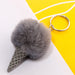 Jewelry WholesaleWholesale Ice Cream HairBall Keychain JDC-KC-QiShi006 Keychains 奇释 %variant_option1% %variant_option2% %variant_option3%  Factory Price JoyasDeChina Joyas De China