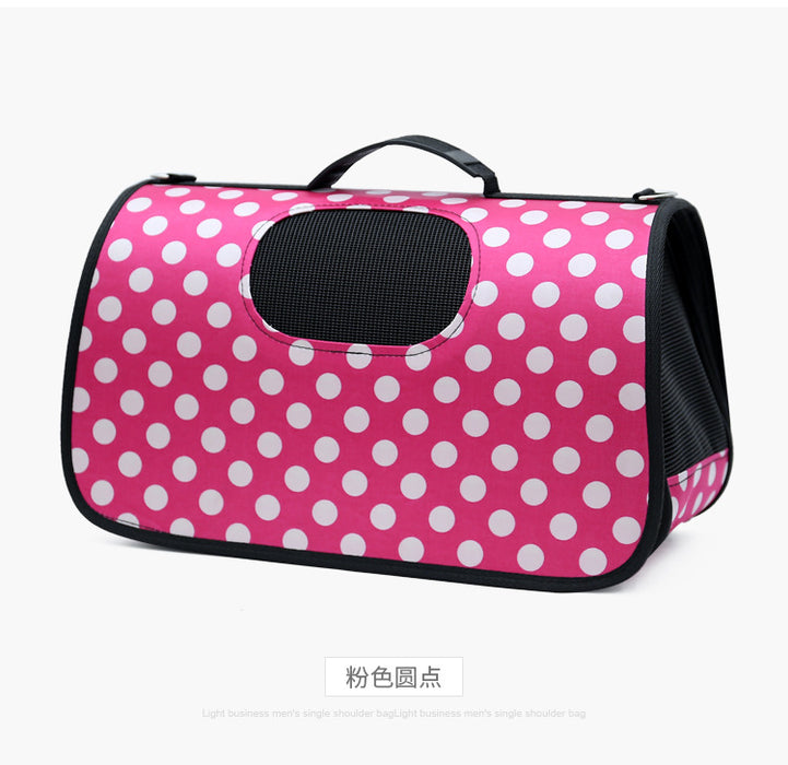 Wholesale Shoulder Bag Oxford Cloth Cute Print Pet Bag Crossbody Folding JDC-SD-Aishang009