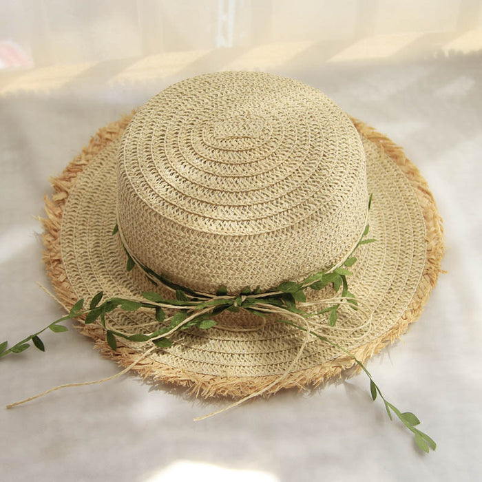 Wholesale Rattan Bow Straw Sun Hat MOQ≥2 JDC-FH-BeX001