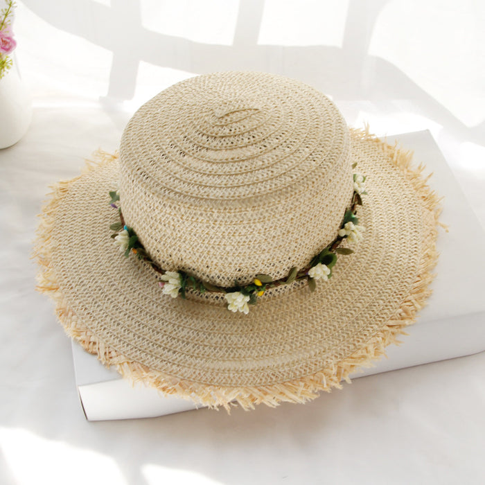 Wholesale Garland Straw Sun Hat MOQ≥2 JDC-FH-BeX003