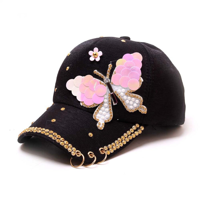 Jewelry WholesaleWholesale Butterfly Baseball Cap Cotton Visor Hat JDC-FH-GSYH205 Fashionhat 予画 %variant_option1% %variant_option2% %variant_option3%  Factory Price JoyasDeChina Joyas De China