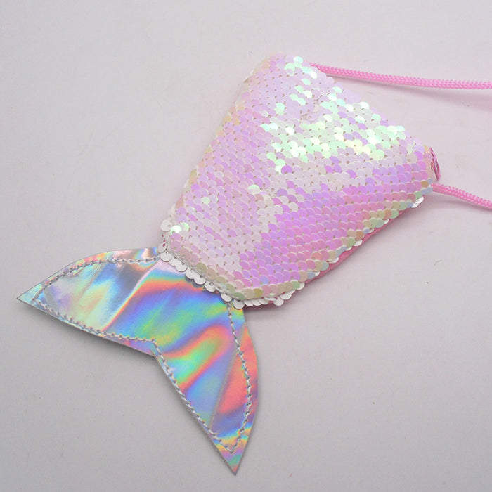 Wholesale sequin coin purse lanyard coin purse small purse for kids JDC-WT-YueC001