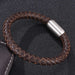 Jewelry WholesaleWholesale Leather Braided Men's Stainless Steel Magnet Buckle Bracelet JDC-BT-RShen009 Bracelet 日盛 %variant_option1% %variant_option2% %variant_option3%  Factory Price JoyasDeChina Joyas De China