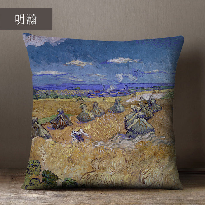 Wholesale Pillowcase Oil Painting Art Spandex MOQ≥2 JDC-PW-Yunhan005