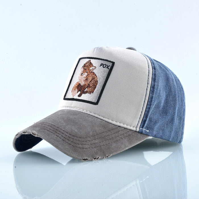 Jewelry WholesaleWholesale washed cotton vintage pure cotton embroidered animal baseball cap JDC-FH-DSM003 Fashionhat 戴上美 %variant_option1% %variant_option2% %variant_option3%  Factory Price JoyasDeChina Joyas De China