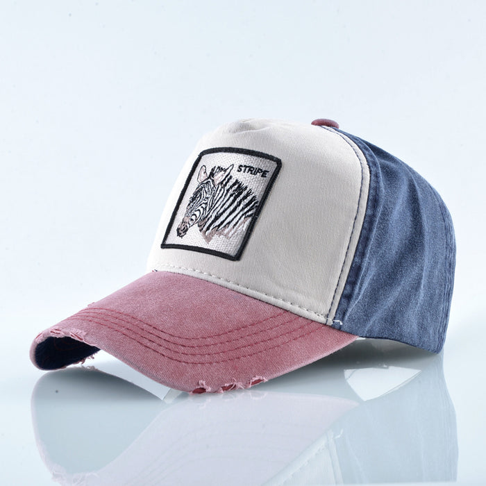 Jewelry WholesaleWholesale washed cotton vintage pure cotton embroidered animal baseball cap JDC-FH-DSM003 Fashionhat 戴上美 %variant_option1% %variant_option2% %variant_option3%  Factory Price JoyasDeChina Joyas De China