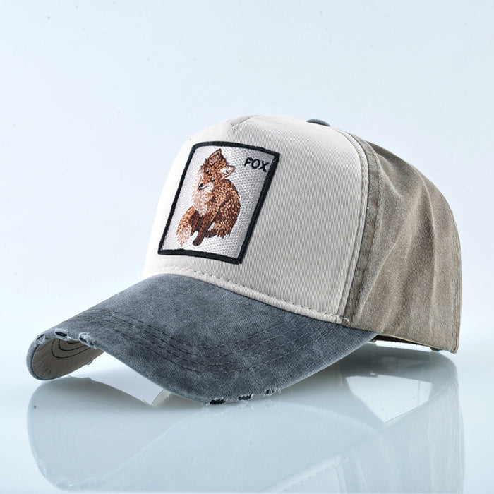 Jewelry WholesaleWholesale washed cotton vintage pure cotton embroidered animal baseball cap JDC-FH-DSM003 Fashionhat 戴上美 %variant_option1% %variant_option2% %variant_option3%  Factory Price JoyasDeChina Joyas De China