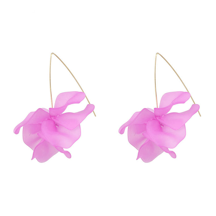 Wholesale Flower Resin Multicolor Earrings JDC-ES-jr037