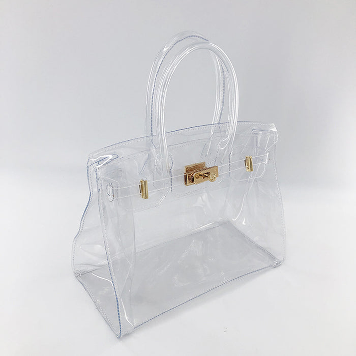 Wholesale PVC Jelly Transparent Bag Laser Handbill MOQ≥3 JDC-SD-Wanhong002