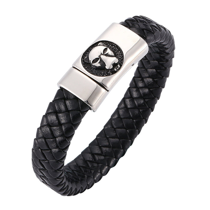 Jewelry WholesaleWholesale Magnet Buckle Stainless Steel Leather Bracelet JDC-BT-RShen026 Bracelet 日盛 %variant_option1% %variant_option2% %variant_option3%  Factory Price JoyasDeChina Joyas De China