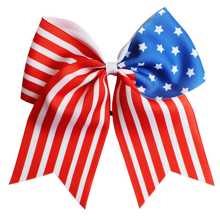 Wholesale 4th of July Independence Day 8 Inch Bow Tie Swallowtail Streamer Hair Accessories MOQ≥2 JDC-HS-HaoC001