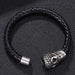 Jewelry WholesaleWholesale Leather Stainless Steel Skull Bracelet JDC-BT-RShen021 Bracelet 日盛 %variant_option1% %variant_option2% %variant_option3%  Factory Price JoyasDeChina Joyas De China