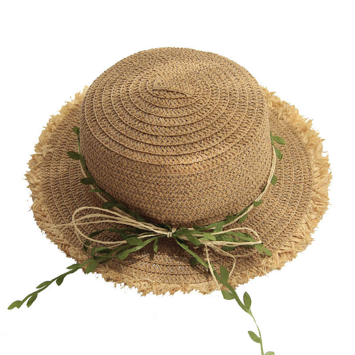 Wholesale Rattan Bow Straw Sun Hat MOQ≥2 JDC-FH-BeX001