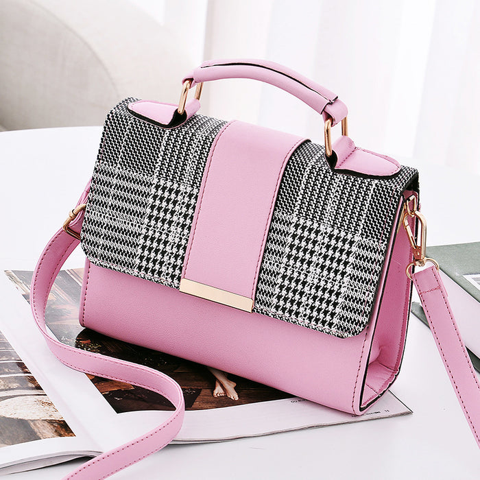 Wholesale Shoulder Bag PU Houndstooth Small Square Bag Diagonal JDC-SD-Chengy001