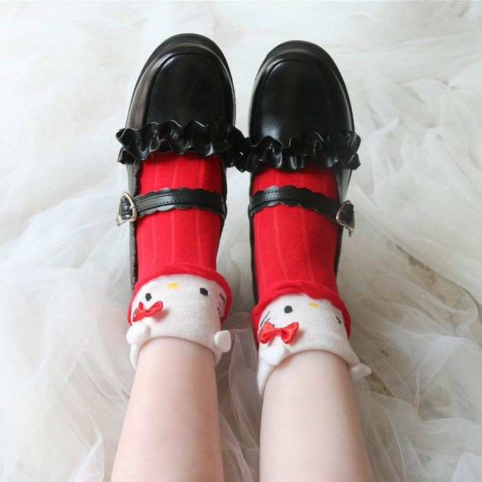 Wholesale Socks Cotton Cute Cartoon Flange Socks MOQ≥3 (S) JDC-SK-SRan001