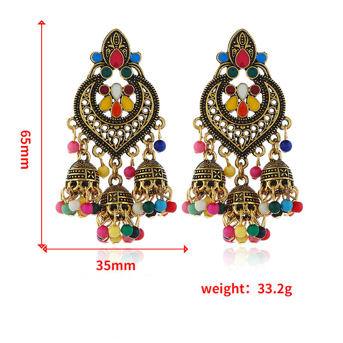 Jewelry WholesaleWholesale fringe bohemian alloy stud earrings JDC-ES-KaiQ005 Earrings 凯庆 %variant_option1% %variant_option2% %variant_option3%  Factory Price JoyasDeChina Joyas De China