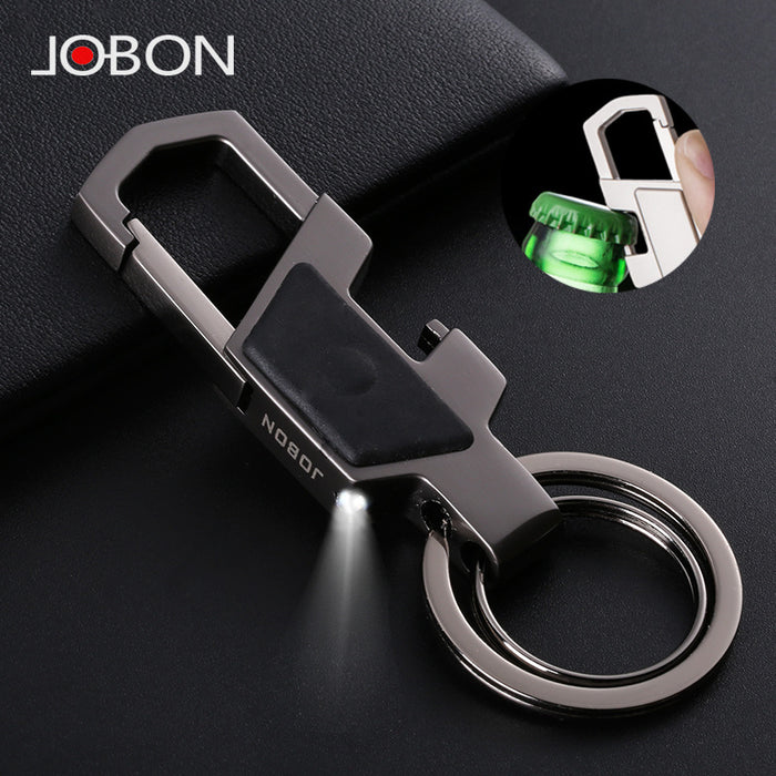 Wholesale Metal Bottle Opener Keychain Multifunction With LED Light JDC-KC-ZhongB005