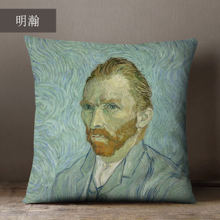 Wholesale Pillowcase Oil Painting Art Spandex MOQ≥2 JDC-PW-Yunhan005