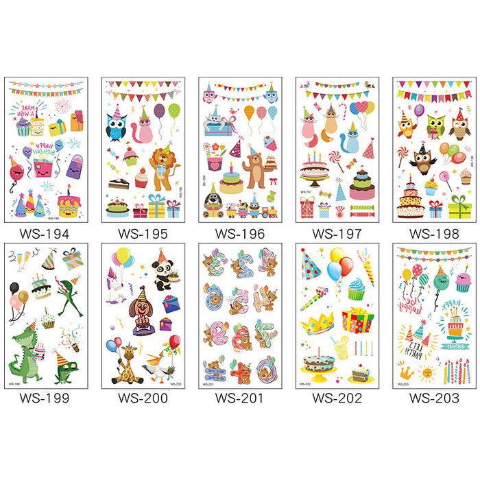 Jewelry WholesaleWholesale Cartoon Birthday Party Waterproof Tattoo Stickers JDC-TS-XLM002 Sticker 星里美 %variant_option1% %variant_option2% %variant_option3%  Factory Price JoyasDeChina Joyas De China