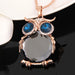 Jewelry WholesaleWholesale Sweater Chain Vintage Owl Long Crystal Necklace Women JDC-NE-YouH001 Necklaces 优鸿 %variant_option1% %variant_option2% %variant_option3%  Factory Price JoyasDeChina Joyas De China