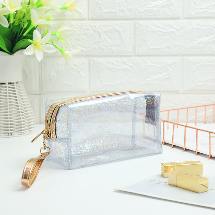 Wholesale Cosmetic Bag PVC Laser Transparent Large Capacity Travel Multifunctional JDC-CB-XinYi003