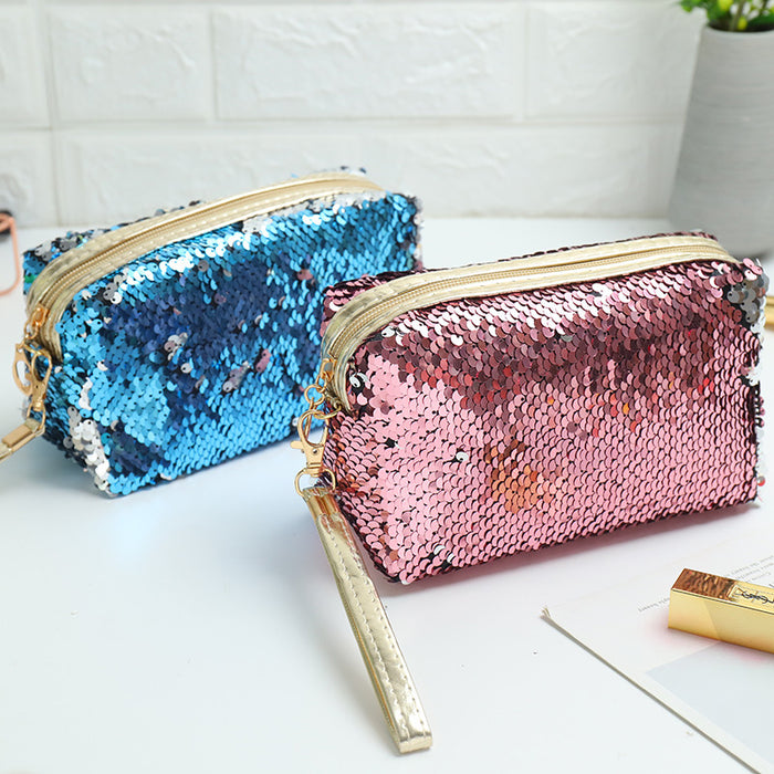 Wholesale Cosmetic Bag Sequin Large Capacity Travel Multifunctional JDC-CB-XinYi002