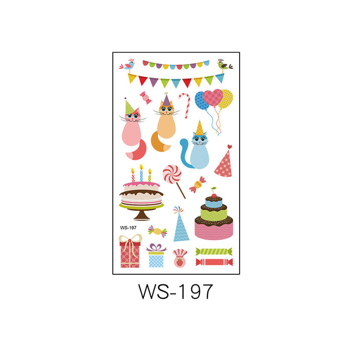 Jewelry WholesaleWholesale Cartoon Birthday Party Waterproof Tattoo Stickers JDC-TS-XLM002 Sticker 星里美 %variant_option1% %variant_option2% %variant_option3%  Factory Price JoyasDeChina Joyas De China