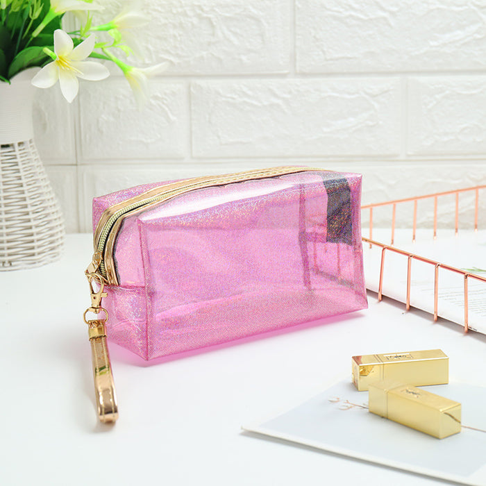 Wholesale Cosmetic Bag PVC Laser Transparent Large Capacity Travel Multifunctional JDC-CB-XinYi003