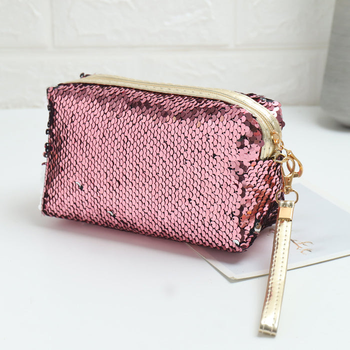 Wholesale Cosmetic Bag Sequin Large Capacity Travel Multifunctional JDC-CB-XinYi002