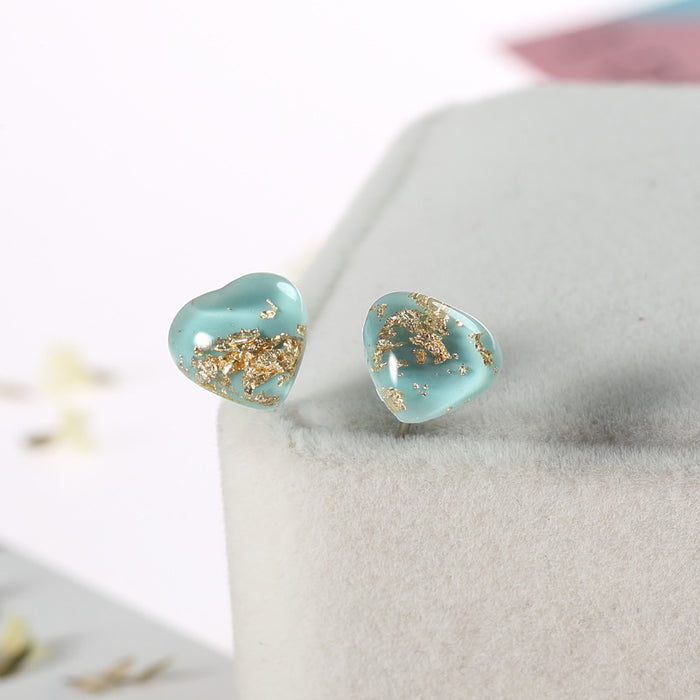 Wholesale Popular Crystal Heart Stud Earrings JDC-ES-JDie003