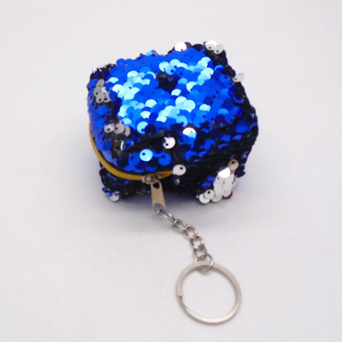 Wholesale square two-color double-sided reversible sequin coin purse JDC-WT-YueC003