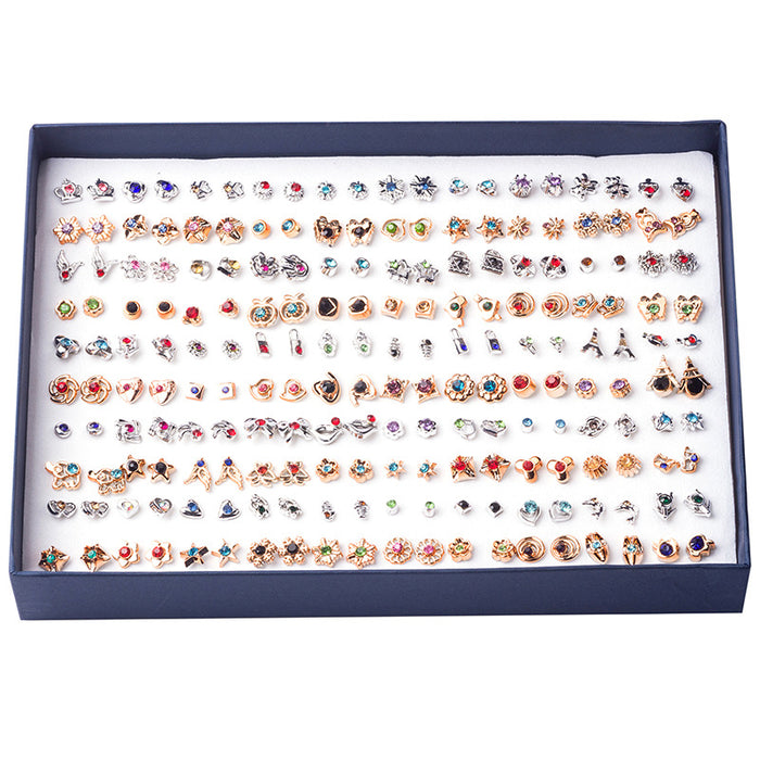 Wholesale 100 Pairs Boxed Stud Earrings Soft Pottery Drip Oil JDC-ES-Mdd014