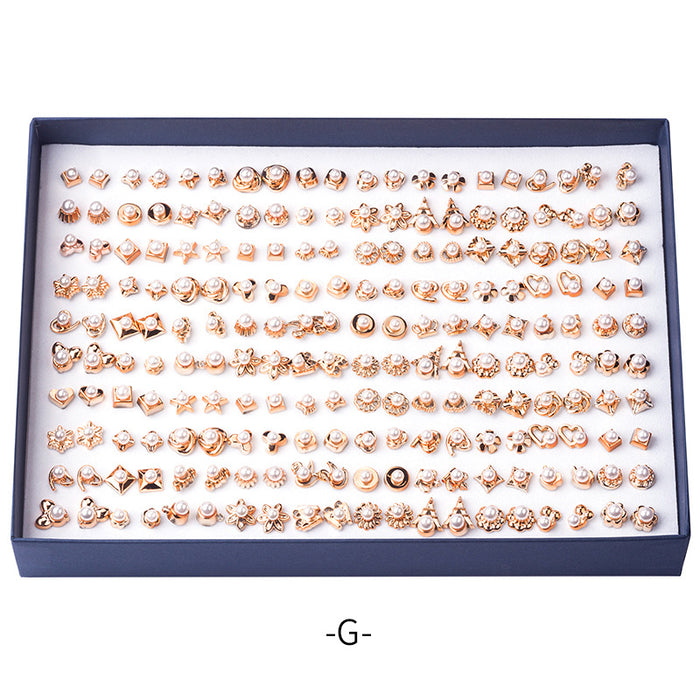 Wholesale 100 Pairs Boxed Stud Earrings Soft Pottery Drip Oil JDC-ES-Mdd014