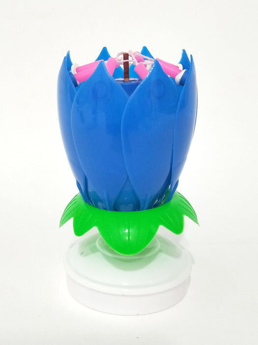 Wholesale Happy Birthday Music Spinning Electronic Lotus Candle JDC-CD-WCheng001